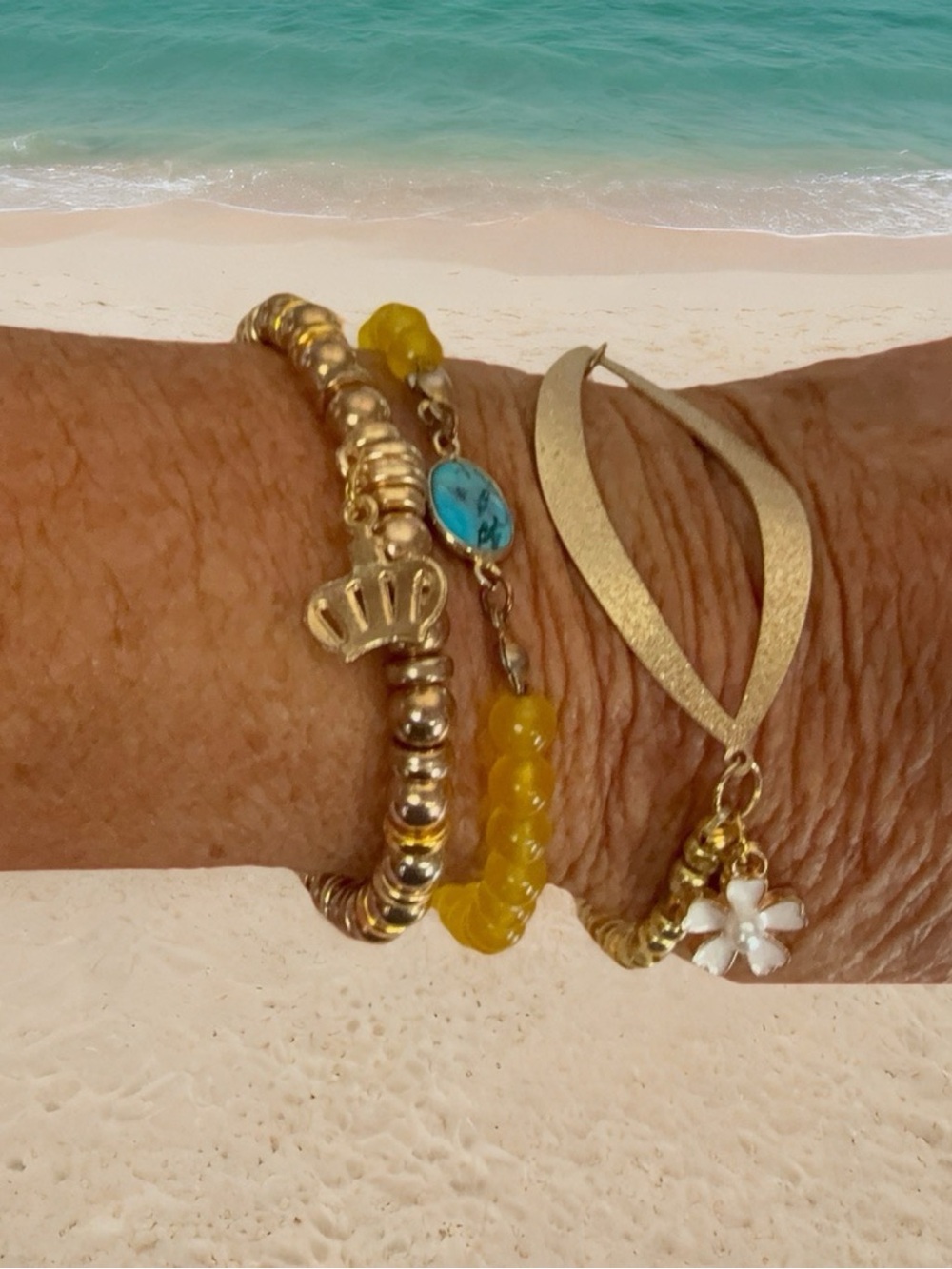Handmade Gold-Tone Bracelet Set